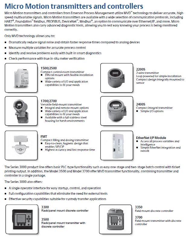 Micro Motion® Technical Overview and Specification Summary(图5)